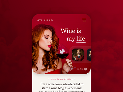 Wine Blog - responive website concept