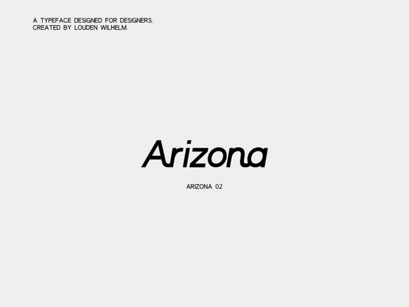 Arizona - A Typeface Designed for Designers
