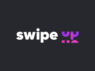 Swipe Up Logo fun gradient idea inspiration ios mobile swipe swipe up touch