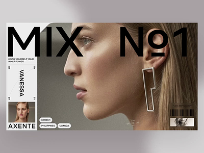 MIX №1 book design fashion interface minimal news photo slide typography web