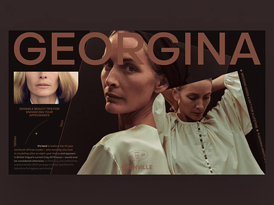 GEORGINA animation book design fashion interface minimal news photo slide typography video web