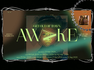 Awake 3d book cinema 4d design fashion interface news photo slide typography web