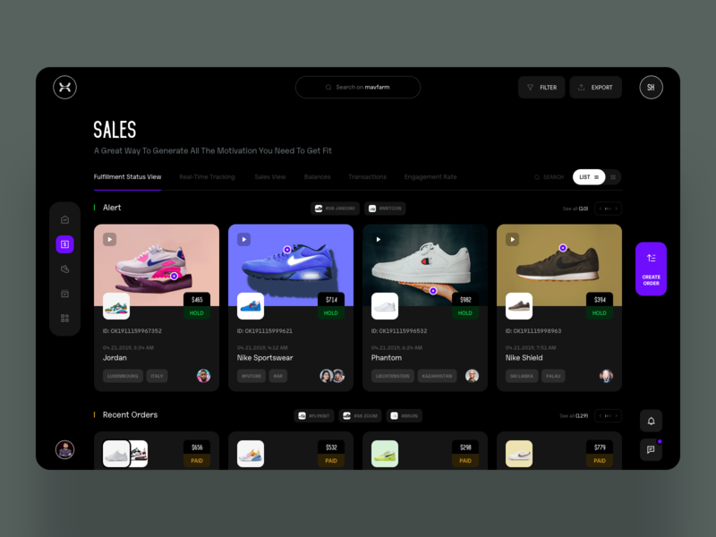 Sale Dashboard dashboard design fashion interface news sale shop shopify shoping slide typography web