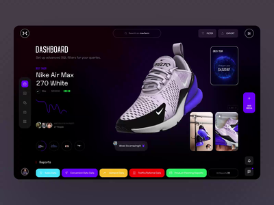 Main Page Dasshboard Mav.Farm 3d analytic animation book cinema 4d clothes dark dashboard design fashion grafik interface landing news photo sale shoes typography video web