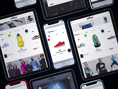 Office Shoping 3d ai app blender ios iphone magazine mobile news nike shop shopify shoping sneakers