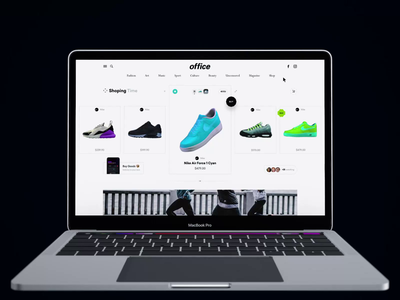 Web Shoping dashboard fashion interface magazine minimal news shop shping slide sneakers web