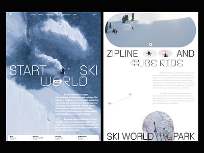 Winter time animation book design interface news ski slide video web winter