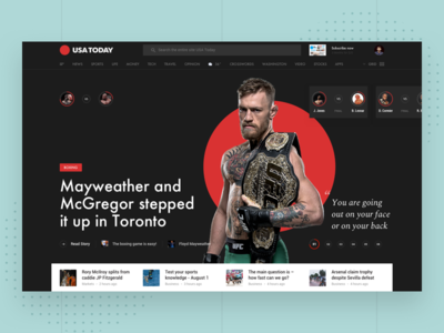 USA Today Redesign Concept book design interface material news slide web