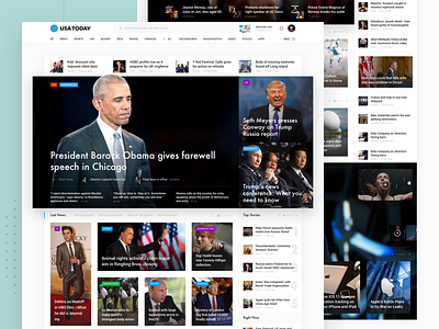 USA Today Main Page book design interface material news slide web