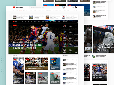 USA Today Sport book design interface material news slide web