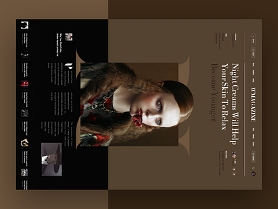 Wmag Night Creams book design fashion interface news photo sea slide web