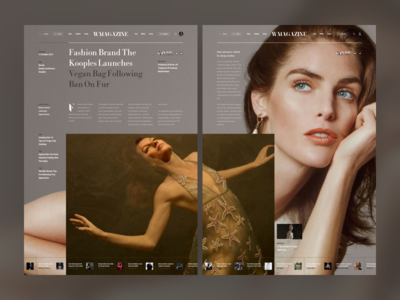 Wmag News 2x book design fashion interface news photo sea slide web
