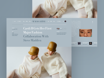Wmag Collaboration book design fashion interface news photo sea slide web