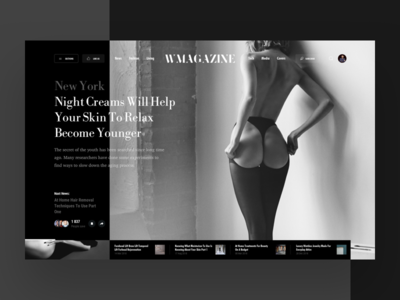 Wmag Black book design fashion interface news photo sea slide web
