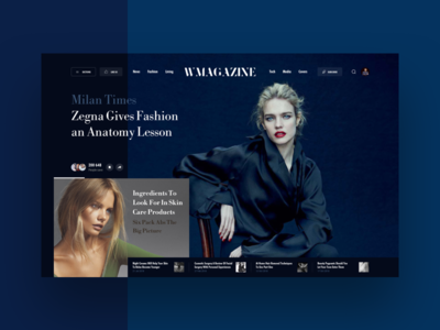 Wmag Milan Times book design fashion interface news photo sea slide web