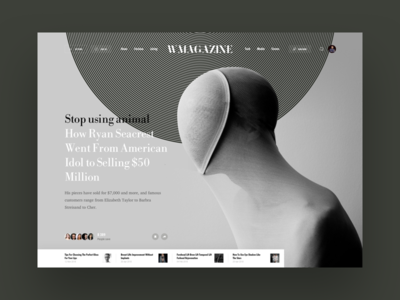 Wmag Gray book design fashion interface news photo sea slide web