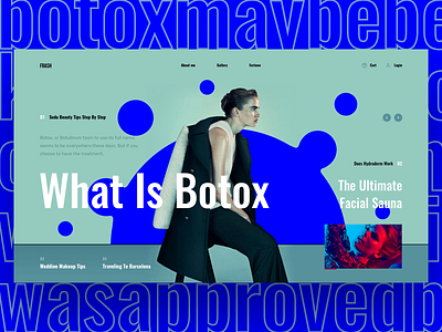 FRASH Botox book design fashion interface news photo sea slide web