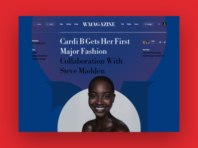 Wmag Major book design fashion interface news photo sea slide web