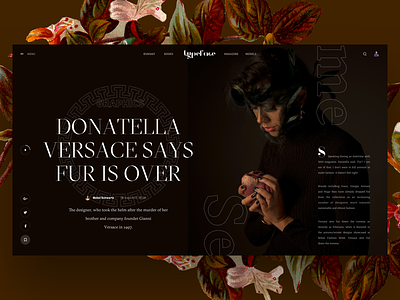 Typeface Versace article book design fashion interface news photo slide web
