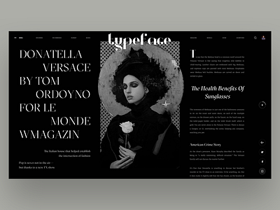 Typeface article book design fashion interface news photo slide web