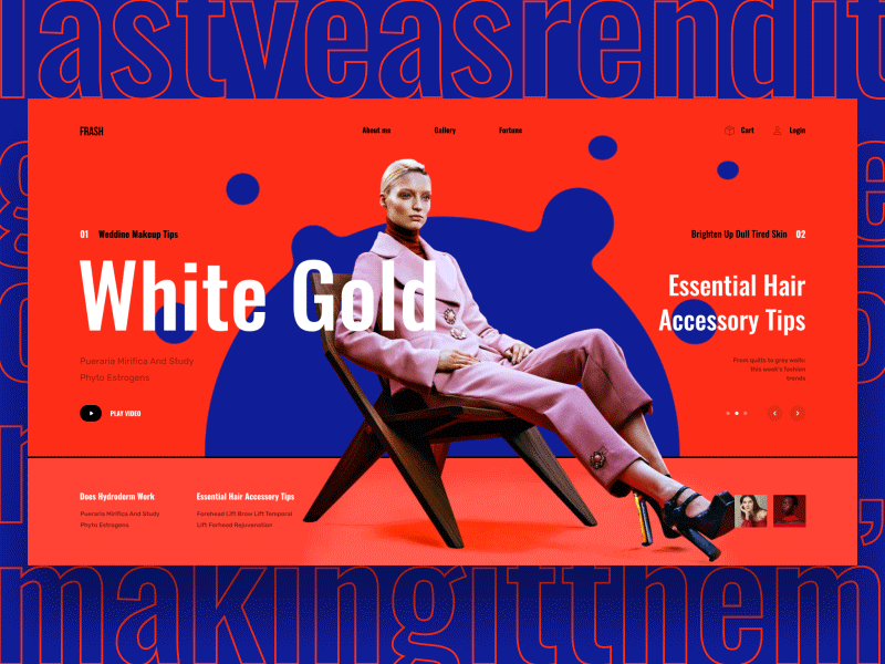 White Gold book design fashion interface news photo sea slide web