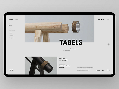 SOLID Tabels explore furniture minimal products slider solid web