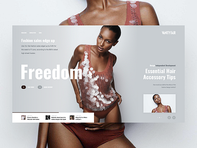 Freedom book design fashion interface news photo sea slide web
