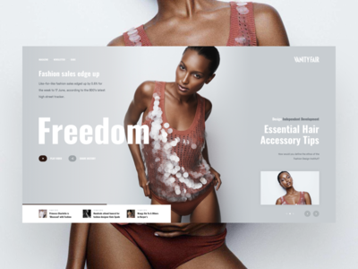 Freedom book design fashion interface news photo sea slide web