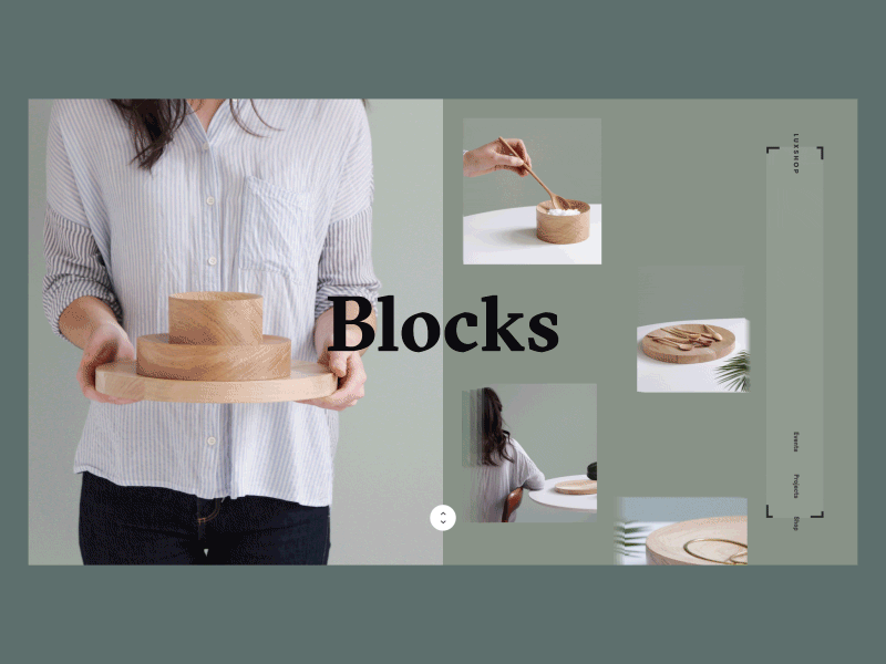 Luxshop Blocks explore furniture minimal products shop slider solid web