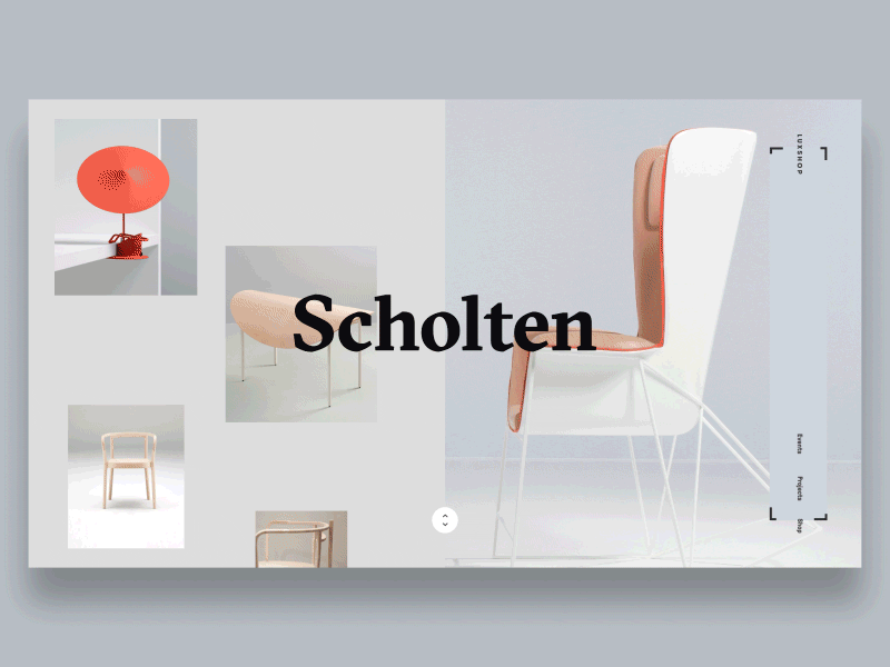 LuxShop Scholten explore furniture minimal products shop slider solid web