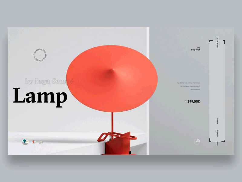 Lamp explore furniture minimal products shop slider solid web