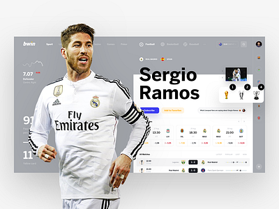 bwin Sergio Ramoooos bets betting bookmaker dashboard football profile ronaldo sport team world cup