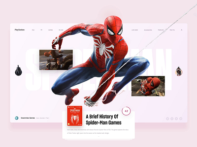 Spider-Man game interface marvel news playstation ps4 slide spider man ui web