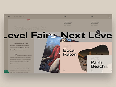 Next Level Fairs art fair galleries interface news painting typography ui web