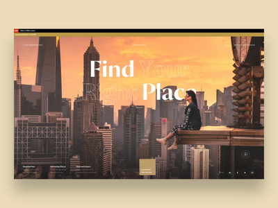 Find Your Right Place book design interface news photo slide typography ui video web