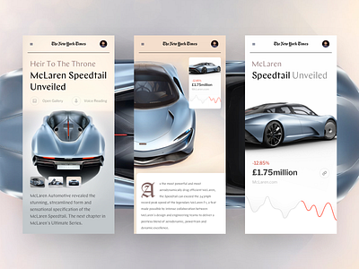 Open News adaptation book car design interface ios mobile news slide sport web