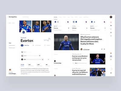 Everton book design football interface match news slide sport web