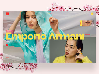Emporio Armani book design fashion interface japan minimal news photo slide travel typography ui web