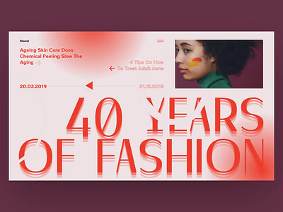 Shamel book design fashion interface minimal news photo slide ui web