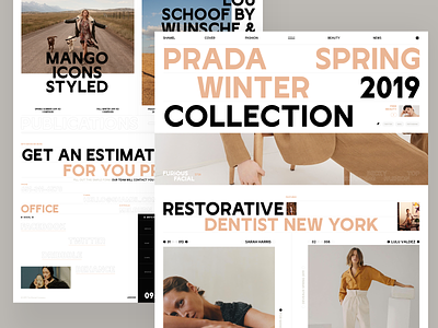 Shamel book design fashion interface minimal news photo slide typography web