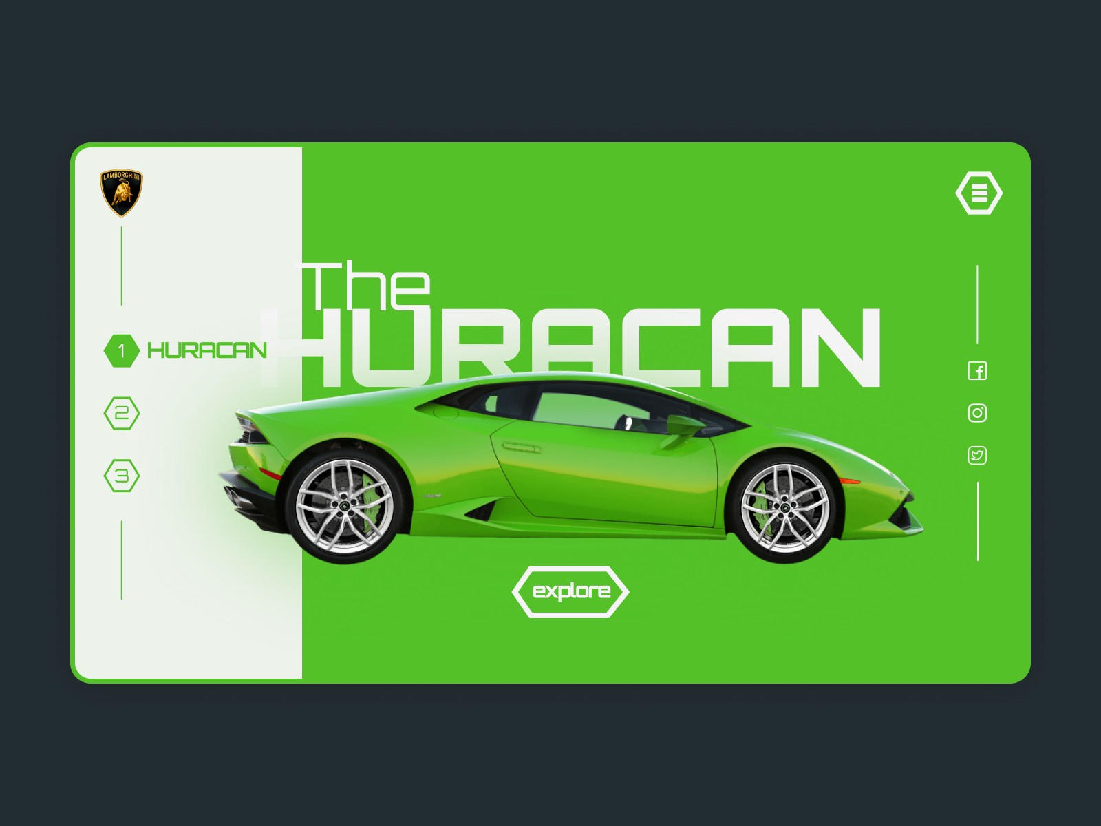 Lamborghini Huracan website concept by Rohit Methwani on Dribbble