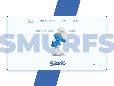 Smurfs Website Concept adobe adobe xd adobexd cartoon website smurfs smurfs website web website website concept website design