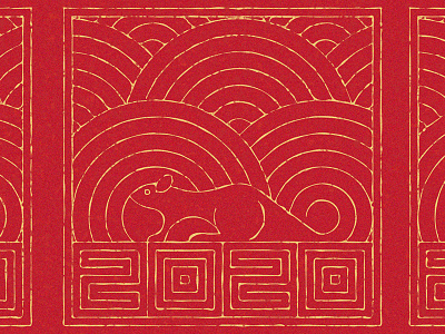 Year of the Rat 2020 badge china chinese chinese new year chinesenewyear design flat geometric illustration logo monoline rat rats texture type typography vector
