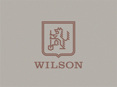 Wilson Crest badge badge logo badges branding coat of arms flat geometric icon logo monoline shield shield logo type typography vector wolf wolves