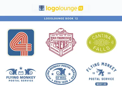 LogoLounge 12 4th badge branding cantina design flat football fourth geometric icon logo logolounge logolounge12 monkey monkeys postal service san francisco texture typography vector