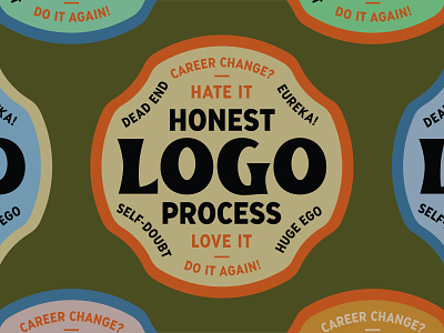 Honest Logo Process badge badges branding comedy design designer enclosure flat humour logo logos seal shield truth typography vector