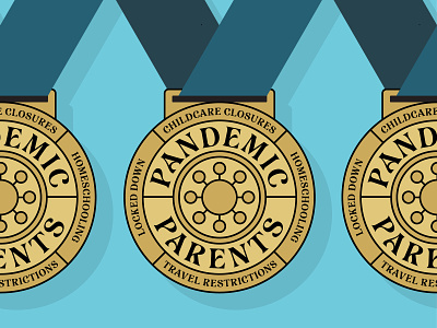 Pandemic Parents badge badges corona covid design logo medal medals pandemic parent parents seal seals typography vector