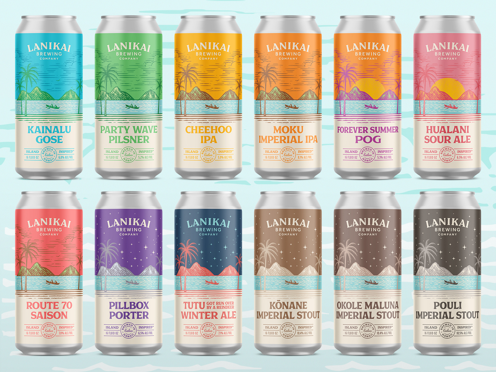 Lanikai Brewing Co. Beer Labels by P. Wilson on Dribbble