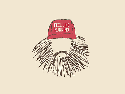 Feel Like Running 90s beard forrestgump gump illustration minimal movie run running tomhanks