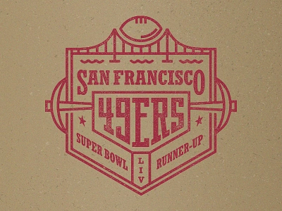 49ers 49ers axe badge badge logo branding flat football geometric golden gate bridge logo logotype nfl pickaxe san francisco superbowl typography